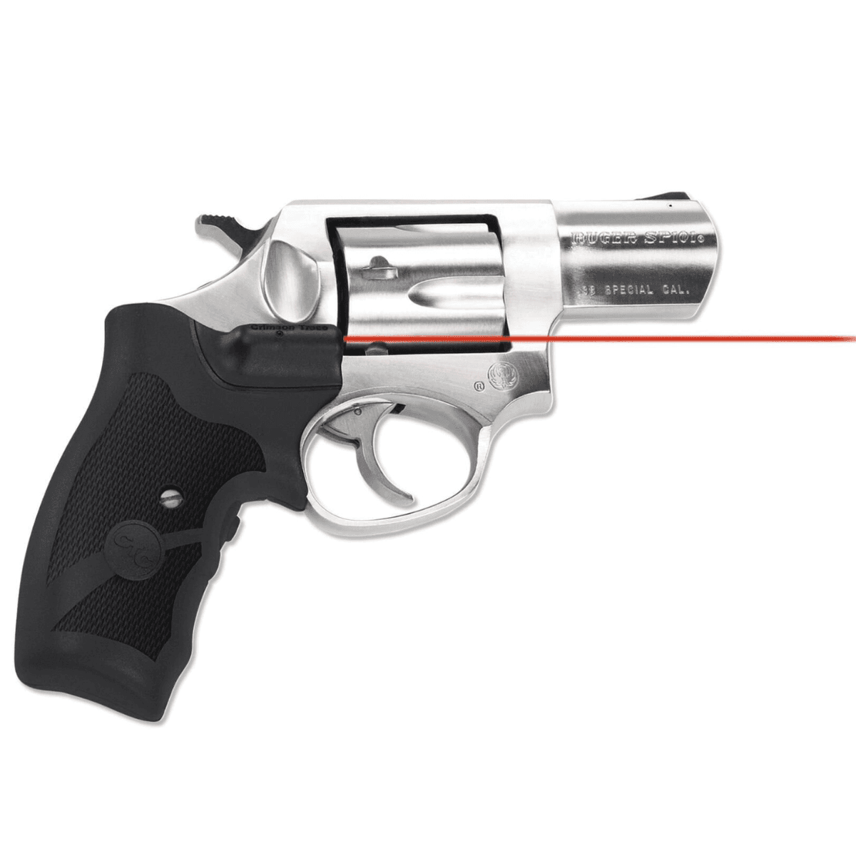 Crimson Trace LG-303 Lasergrips, Black Grip Replacement Water Resistant Red Laser Ruger SP101 (Rubber Overmold Grip) - 0119501 Crimson Trace LG-303 Lasergrips, Black Grip Replacement Water Resistant Red Laser Ruger SP101 (Rubber Overmold Grip) - 0119501