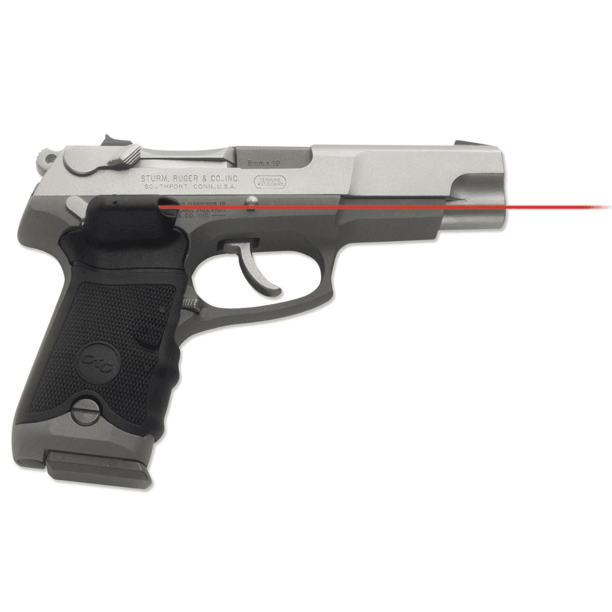 Crimson Trace LG-389 Lasergrips, Black Polymer Grip Replacement Water Resistant Red Laser Ruger P-Series - 011190 Crimson Trace LG-389 Lasergrips, Black Polymer Grip Replacement Water Resistant Red Laser Ruger P-Series - 011190