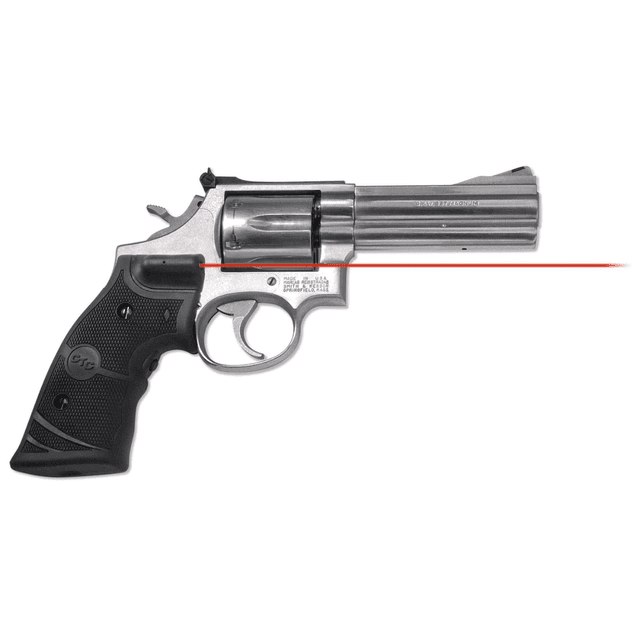 Crimson Trace LG-307 Lasergrips, Black Polymer Grip Replacement Water Resistant Red Laser Smith & Wesson K & L Frames Square Butt - 011280 Crimson Trace LG-307 Lasergrips, Black Polymer Grip Replacement Water Resistant Red Laser Smith & Wesson K & L Frames Square Butt - 011280