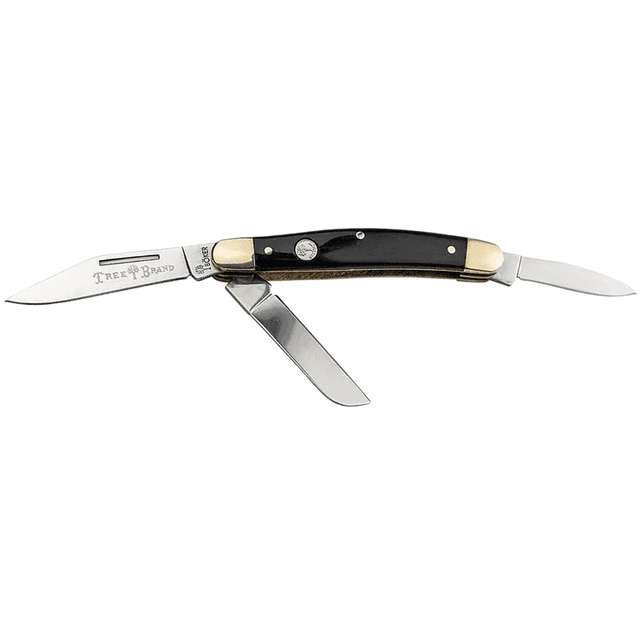 Boker Traditional Stockman Knife, Large Clip Point/Sheepsfoot/Spey Plain D2 Steel Blade Brown Jigged Bone Handle - 110857 Boker Traditional Stockman Knife, Large Clip Point/Sheepsfoot/Spey Plain D2 Steel Blade Brown Jigged Bone Handle - 110857