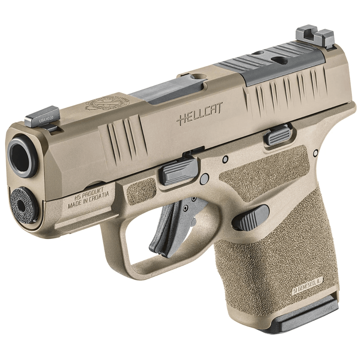 Springfield Armory Hellcat OSP Gear Up 25 Package, 3" Black Melonite Steel Barrel Flat Dark Earth Cerakote Optic Ready/Serrated Steel Slide & Polymer Frame w/Picatinny Rail Crimson Trace CTS-1500 Red Dot 5 Mags 13+1rd 9mm Luger - HC9319FOSPGU25 Springfield Armory Hellcat OSP Gear Up 25 Package, 3" Black Melonite Steel Barrel Flat Dark Earth Cerakote Optic Ready/Serrated Steel Slide & Polymer Frame w/Picatinny Rail Crimson Trace CTS-1500 Red Dot 5 Mags 13+1rd 9mm Luger - HC9319FOSPGU25