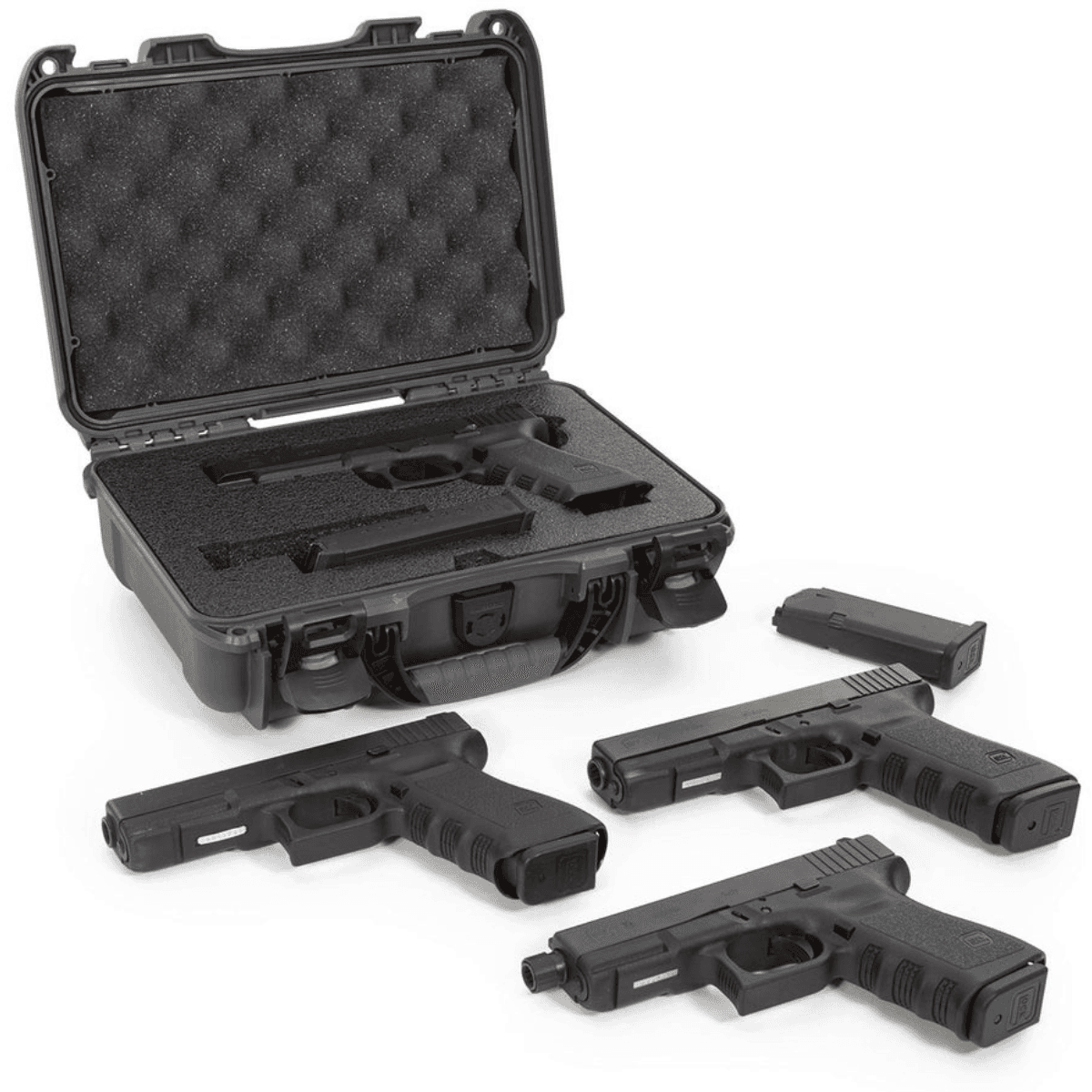 Nanuk 909 Gun Case, Olive Resin Dustproof / Impact Resistant / Shockproof / Waterproof 12.64" L x 9" W x 4.38" H Exterior Compatible with Glock - 909GLOCK6 Nanuk 909 Gun Case, Olive Resin Dustproof / Impact Resistant / Shockproof / Waterproof 12.64" L x 9" W x 4.38" H Exterior Compatible with Glock - 909GLOCK6