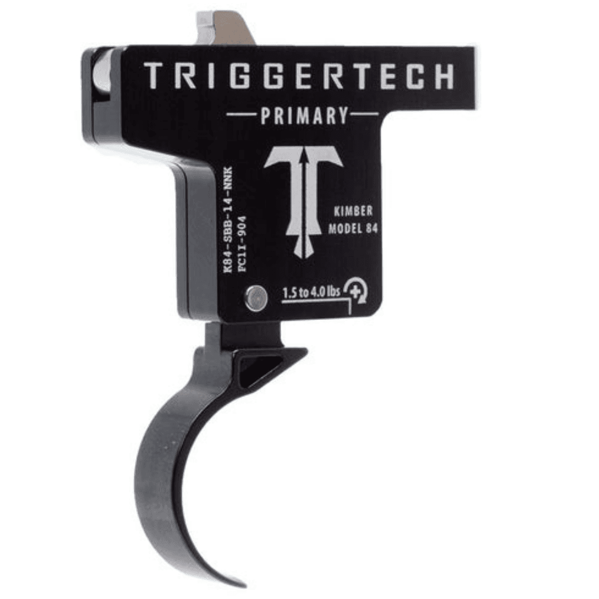 TriggerTech Primary Trigger, Aluminum w / Stainless Steel Components Single-Stage Curved Trigger with 1.50-4 lbs Draw Weight & Black PVD Finish for Kimber M84 - K84SBB14NNK TriggerTech Primary Trigger, Aluminum w / Stainless Steel Components Single-Stage Curved Trigger with 1.50-4 lbs Draw Weight & Black PVD Finish for Kimber M84 - K84SBB14NNK