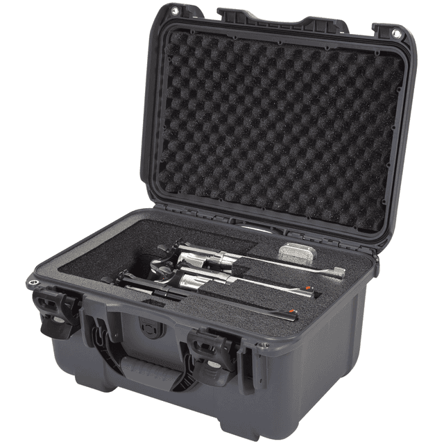 Nanuk 918 3 Up Revolver Case, Graphite Polymer w/ Foam Padding & Latches 14.90" L x 9.80" W x 8.60" H Interior Dimensions - 918REV07 Nanuk 918 3 Up Revolver Case, Graphite Polymer w/ Foam Padding & Latches 14.90" L x 9.80" W x 8.60" H Interior Dimensions - 918REV07