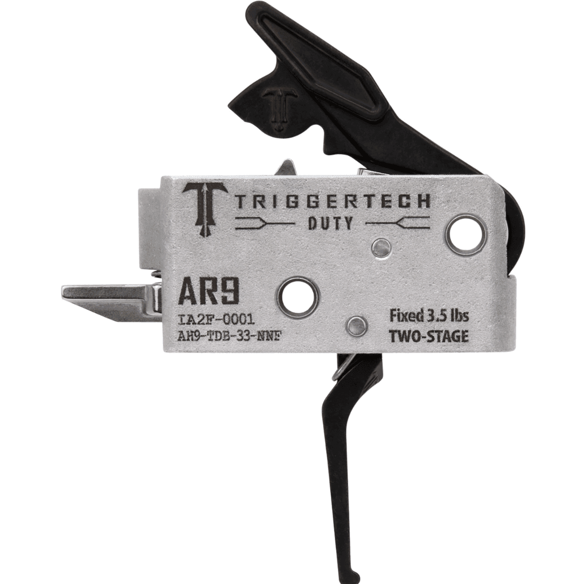 TriggerTech Duty Flat Trigger, Stainless Steel Two-Stage 3.50 lbs Draw Weight Fits AR-9 - AH9TDB33NNF TriggerTech Duty Flat Trigger, Stainless Steel Two-Stage 3.50 lbs Draw Weight Fits AR-9 - AH9TDB33NNF