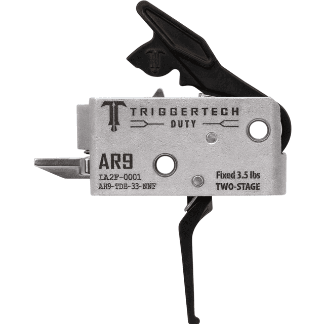 TriggerTech Duty Flat Trigger, Stainless Steel Two-Stage 3.50 lbs Draw Weight Fits AR-9 - AH9TDB33NNF TriggerTech Duty Flat Trigger, Stainless Steel Two-Stage 3.50 lbs Draw Weight Fits AR-9 - AH9TDB33NNF