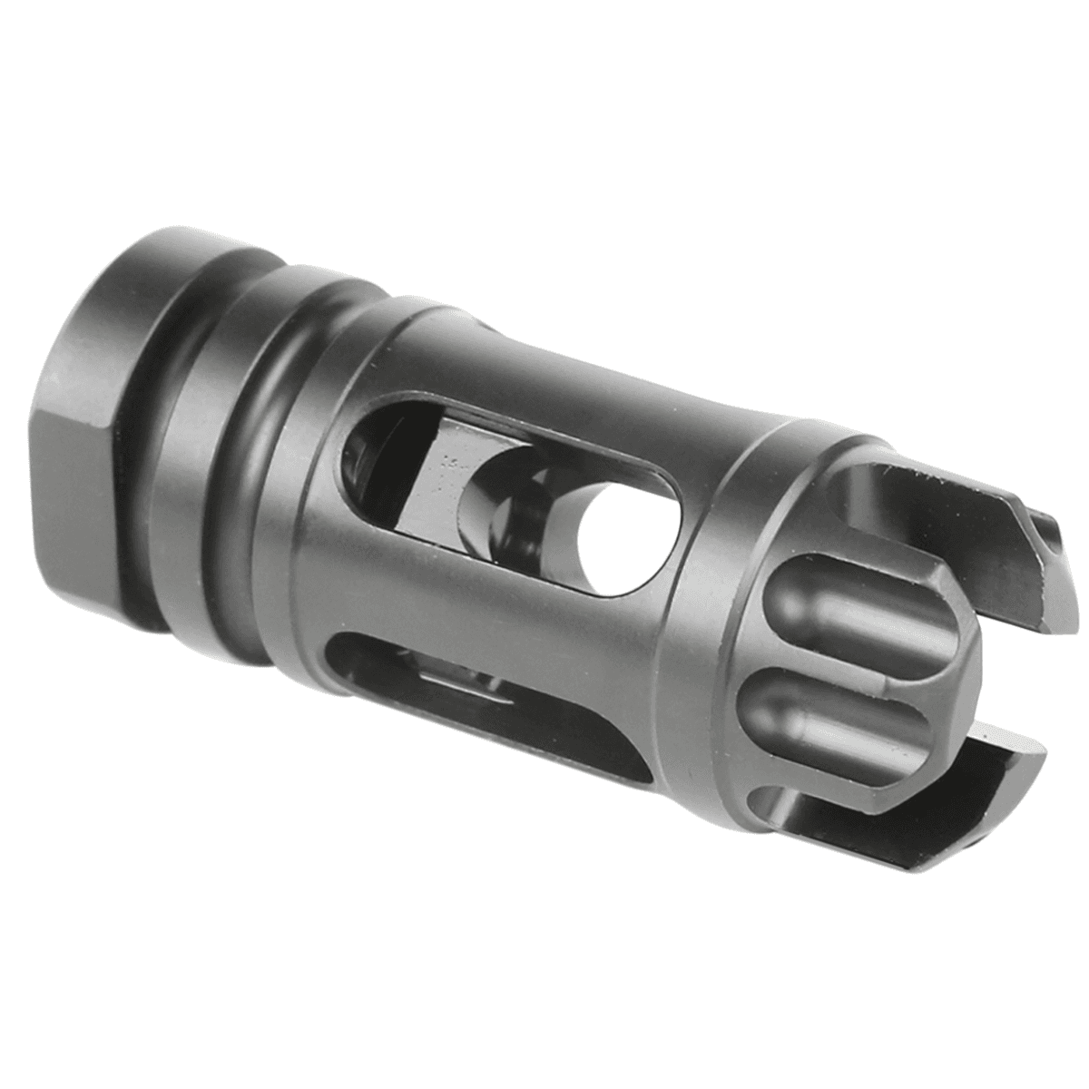 Griffin Armament Gate-LOK Flash Comp, Black Nitride 17-4 Stainless Steel with 1/2"-28 tpi Threads 2.21" OAL & .863" Diameter for 5.56x45mm NATO M4SD, M4SDK, M4SD2 & 30SD Series Silencers - XHP556FC Griffin Armament Gate-LOK Flash Comp, Black Nitride 17-4 Stainless Steel with 1/2"-28 tpi Threads 2.21" OAL & .863" Diameter for 5.56x45mm NATO M4SD, M4SDK, M4SD2 & 30SD Series Silencers - XHP556FC