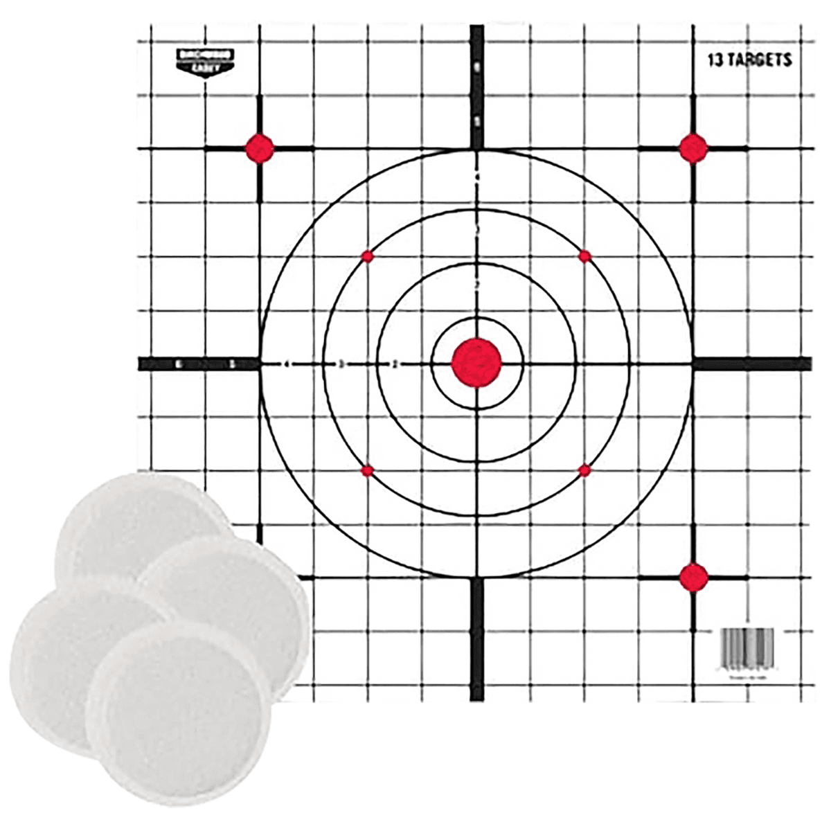 Birchwood Casey EZE-Scorer Thermal Targets, Thermal Sight-In Hanging Paper 12" x 12" Black/Red/White - BC-37216T Birchwood Casey EZE-Scorer Thermal Targets, Thermal Sight-In Hanging Paper 12" x 12" Black/Red/White - BC-37216T