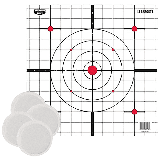Birchwood Casey EZE-Scorer Thermal Targets, Thermal Sight-In Hanging Paper 12" x 12" Black/Red/White - BC-37216T Birchwood Casey EZE-Scorer Thermal Targets, Thermal Sight-In Hanging Paper 12" x 12" Black/Red/White - BC-37216T