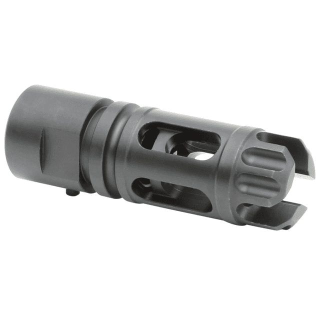 Griffin Armament Gate-LOK Flash Comp, Black Nitride 17-4 Stainless Steel with 5/8"-24 tpi Threads 2.77" OAL & .863" Diameter for 30 Cal 30SD M4SD Silencers & QD Blast Shield - XHP762FCM Griffin Armament Gate-LOK Flash Comp, Black Nitride 17-4 Stainless Steel with 5/8"-24 tpi Threads 2.77" OAL & .863" Diameter for 30 Cal 30SD M4SD Silencers & QD Blast Shield - XHP762FCM