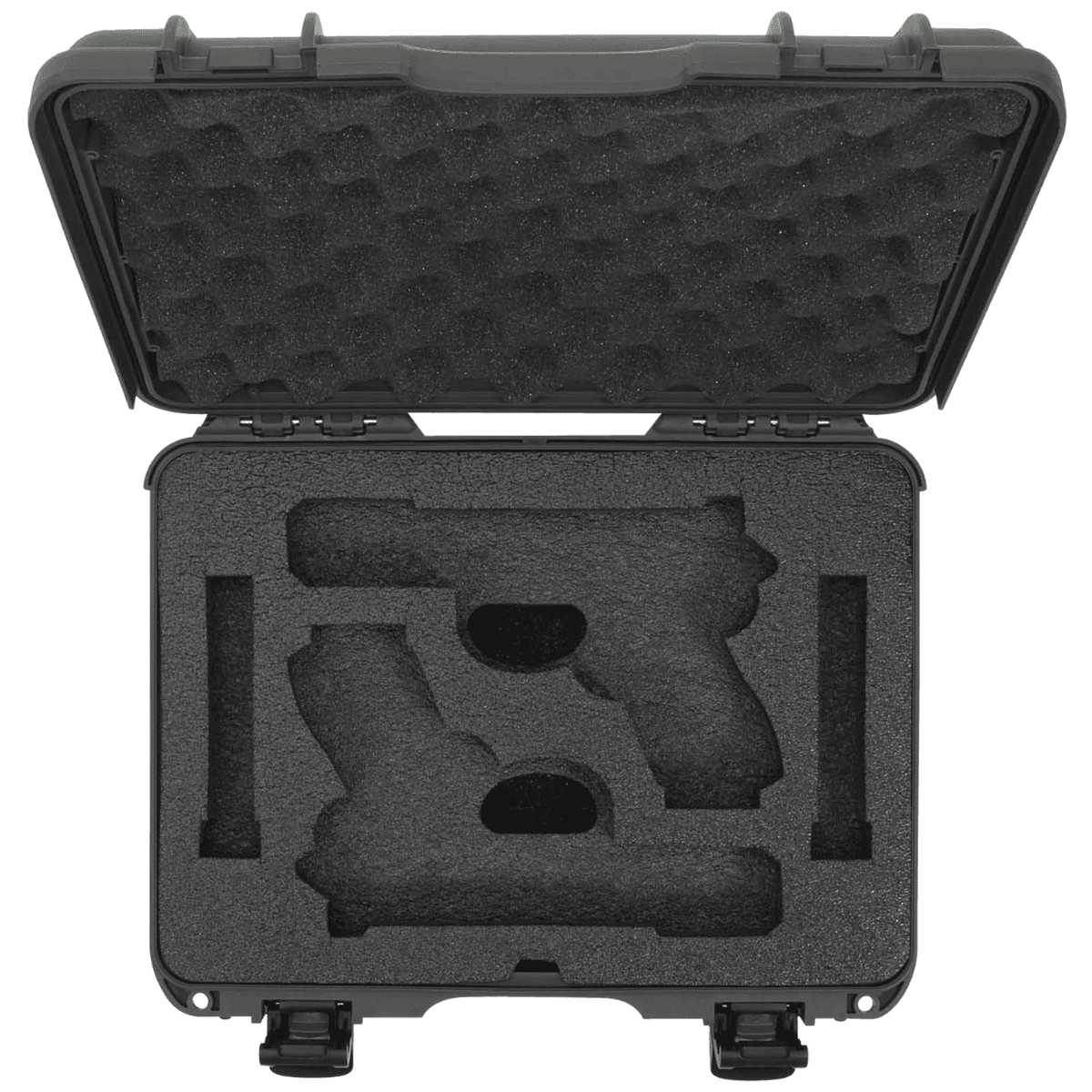 Nanuk 910 Glock Compatible 2 Up Pistol Case, Olive Polymer w/ Latches Closed-Cell Foam Padding & Airline Approved 13.20" L x 9.20" W x 4.10" H Interior Dimensions - 910GLOCK6 Nanuk 910 Glock Compatible 2 Up Pistol Case, Olive Polymer w/ Latches Closed-Cell Foam Padding & Airline Approved 13.20" L x 9.20" W x 4.10" H Interior Dimensions - 910GLOCK6