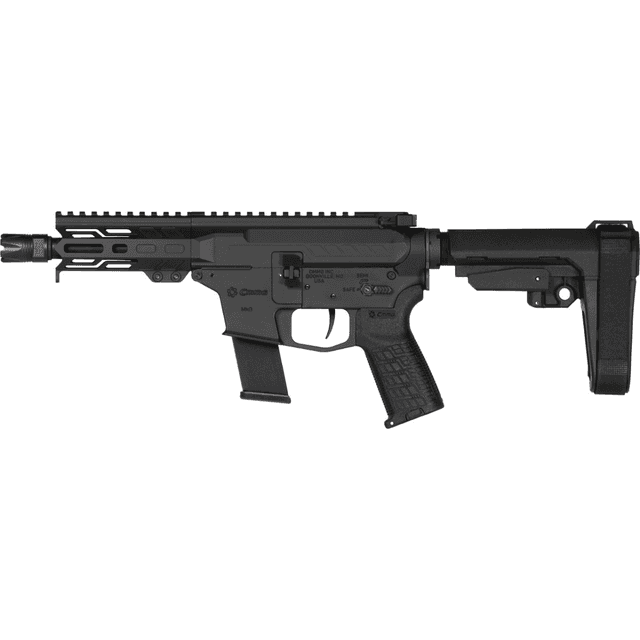 CMMG Banshee MKG Tactical Pistol, 5" Satin Black Cerakote Medium Taper Threaded Barrel EML 4" M-LOK Handguard Black Armor Cerakote Aluminum Picatinny Rail Receiver Black Polymer 6 Position Rip Brace CMMG Zeroed Grip 13+1rd 45 ACP - 45A150F-AB CMMG Banshee MKG Tactical Pistol, 5" Satin Black Cerakote Medium Taper Threaded Barrel EML 4" M-LOK Handguard Black Armor Cerakote Aluminum Picatinny Rail Receiver Black Polymer 6 Position Rip Brace CMMG Zeroed Grip 13+1rd 45 ACP - 45A150F-AB