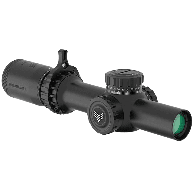 Swampfox Optics Tomahawk II Rifle Scope, Black 1-4x24mm 30mm Tube BDC Green Reticle Waterproof Fully Multi-Coated / Anti-Fog / Hydrophobic - THK14241GB Swampfox Optics Tomahawk II Rifle Scope, Black 1-4x24mm 30mm Tube BDC Green Reticle Waterproof Fully Multi-Coated / Anti-Fog / Hydrophobic - THK14241GB