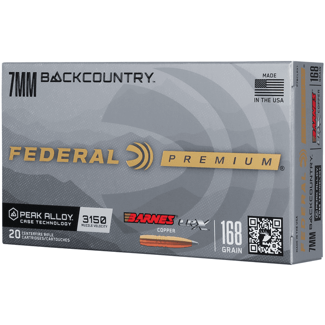 Federal P7BCLRX1 BackCountry 7mm BC 168gr 20 Per Box Federal P7BCLRX1 BackCountry 7mm BC 168gr 20 Per Box