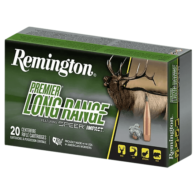 Remington Ammunition Premier Long Range Rifle Ammo, 175gr Speer Impact 20 Per Box/10 Case 7mm RemMag - R21343 Remington Ammunition Premier Long Range Rifle Ammo, 175gr Speer Impact 20 Per Box/10 Case 7mm RemMag - R21343