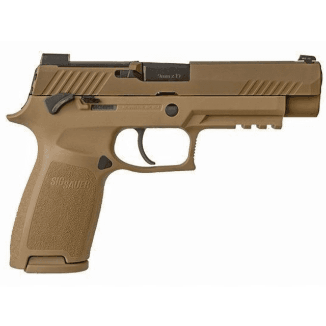Sig Sauer M17 Commercial Pistol, 4.70" Black DLC Carbon Steel Barrel Coyote PVD Optic Ready/Serrated Stainless Steel Slide Coyote PVD Stainless Steel Frame w/Beavertail & Picatinny Rail Medium Grip Full Size Frame 10+1rd 9mm Luger - M179CSSMS10 Sig Sauer M17 Commercial Pistol, 4.70" Black DLC Carbon Steel Barrel Coyote PVD Optic Ready/Serrated Stainless Steel Slide Coyote PVD Stainless Steel Frame w/Beavertail & Picatinny Rail Medium Grip Full Size Frame 10+1rd 9mm Luger - M179CSSMS10