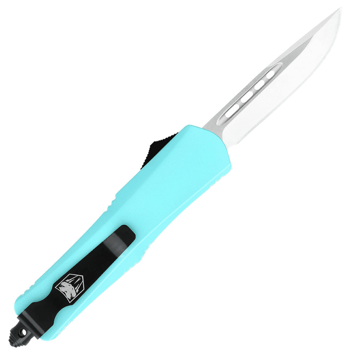 CobraTec Knives FS-3 Knife, Small 2.75" OTF Drop Point Plain D2 Steel Blade 4.25" Mint Blue Aluminum Alloy Handle - STBFS3DNS CobraTec Knives FS-3 Knife, Small 2.75" OTF Drop Point Plain D2 Steel Blade 4.25" Mint Blue Aluminum Alloy Handle - STBFS3DNS