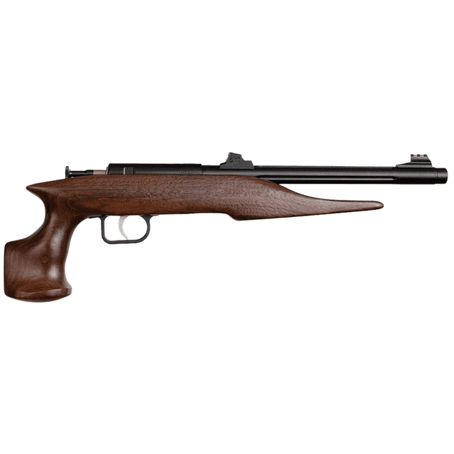 Crickett Adult Hunter Pistol, 9" Threaded Blued Steel Single Shot Barrel Walnut Stock 1rd 22 Mag - 41001 Crickett Adult Hunter Pistol, 9" Threaded Blued Steel Single Shot Barrel Walnut Stock 1rd 22 Mag - 41001