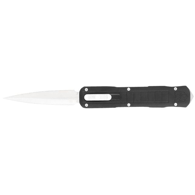 CobraTec Knives Raptor Knife, 3.13" OTF Dagger Plain D2 Steel Blade 4.50" Black Aluminum Handle - CTRPTBLKDAGNS CobraTec Knives Raptor Knife, 3.13" OTF Dagger Plain D2 Steel Blade 4.50" Black Aluminum Handle - CTRPTBLKDAGNS