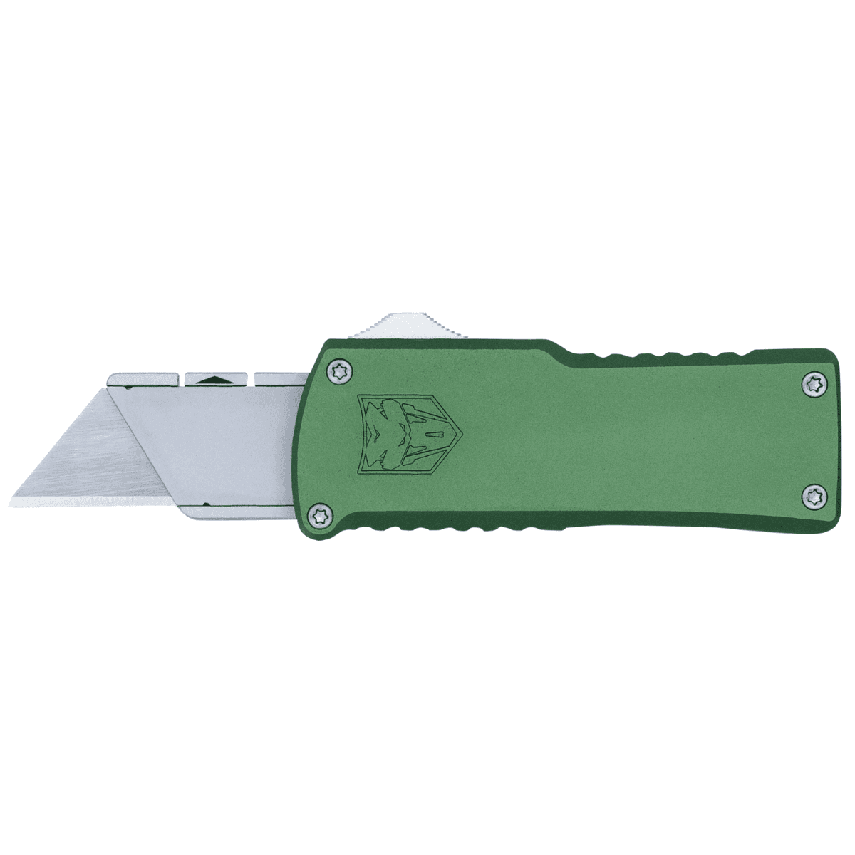 CobraTec Knives Utility Knife, OTF Plain Aluminum Blade 3.38" OD Green Aluminum Handle - CTOTFUTODG CobraTec Knives Utility Knife, OTF Plain Aluminum Blade 3.38" OD Green Aluminum Handle - CTOTFUTODG