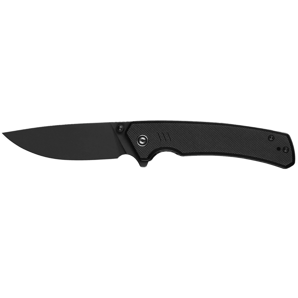 Civivi Knives Merit Knife, 3.28" Folding Drop Point Plain Black Stonewashed 14C28N Steel Blade Black Textured G10 Handle - C24012-1 Civivi Knives Merit Knife, 3.28" Folding Drop Point Plain Black Stonewashed 14C28N Steel Blade Black Textured G10 Handle - C24012-1