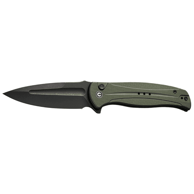 Civivi Knives Incindie Knife, 3.48" Folding Spear Point Plain Black Stonewashed 14C28N Steel Blade OD Green Textured G10 Handle - C23053-2 Civivi Knives Incindie Knife, 3.48" Folding Spear Point Plain Black Stonewashed 14C28N Steel Blade OD Green Textured G10 Handle - C23053-2