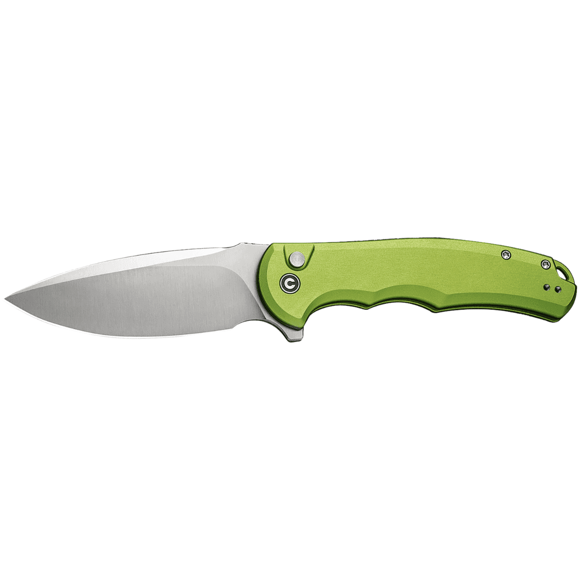 Civivi Knives Praxis Knife, 3.75" Folding Drop Point Plain Satin Nitro-V Steel Blade Lime Green Aluminum Handle - C18026E-3 Civivi Knives Praxis Knife, 3.75" Folding Drop Point Plain Satin Nitro-V Steel Blade Lime Green Aluminum Handle - C18026E-3