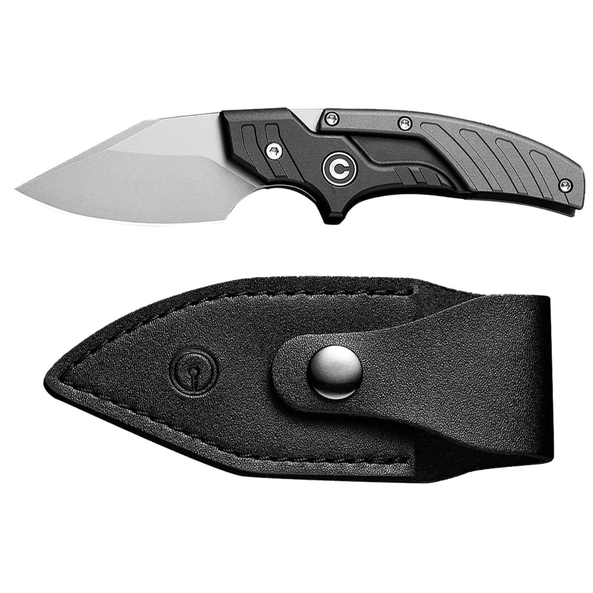 Civivi Knives Typhoeus Knife, 2.27" Adjustable Fixed Stonewashed Plain 14C28N Steel Blade 3.98" Black/Gray Textured Aluminum Handle - C21036-3 Civivi Knives Typhoeus Knife, 2.27" Adjustable Fixed Stonewashed Plain 14C28N Steel Blade 3.98" Black/Gray Textured Aluminum Handle - C21036-3