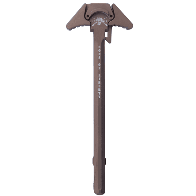 Sons Of Liberty Gun Works Liberty Charging Handle, Tan Anodized 7075 T-6 Aluminum Ambidextrous For 5.56mm - LCH5.56TAN Sons Of Liberty Gun Works Liberty Charging Handle, Tan Anodized 7075 T-6 Aluminum Ambidextrous For 5.56mm - LCH5.56TAN