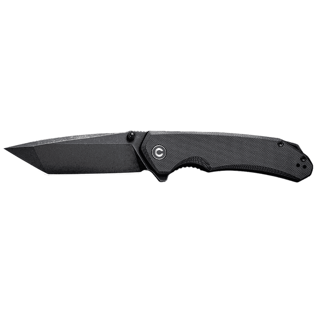 Civivi Knives Brazen Knife, 3.46" Folding Tanto Black Stonewashed D2 Steel Blade Black Textured G10 Handle - C2023C Civivi Knives Brazen Knife, 3.46" Folding Tanto Black Stonewashed D2 Steel Blade Black Textured G10 Handle - C2023C