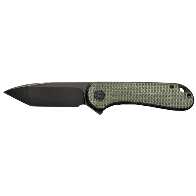 Civivi Knives Elementum Knife, 2.96" Folding Tanto Plain Black Stonewashed D2 Steel Blade 4.03" Green Textured Micarta Handle - C907T-E Civivi Knives Elementum Knife, 2.96" Folding Tanto Plain Black Stonewashed D2 Steel Blade 4.03" Green Textured Micarta Handle - C907T-E