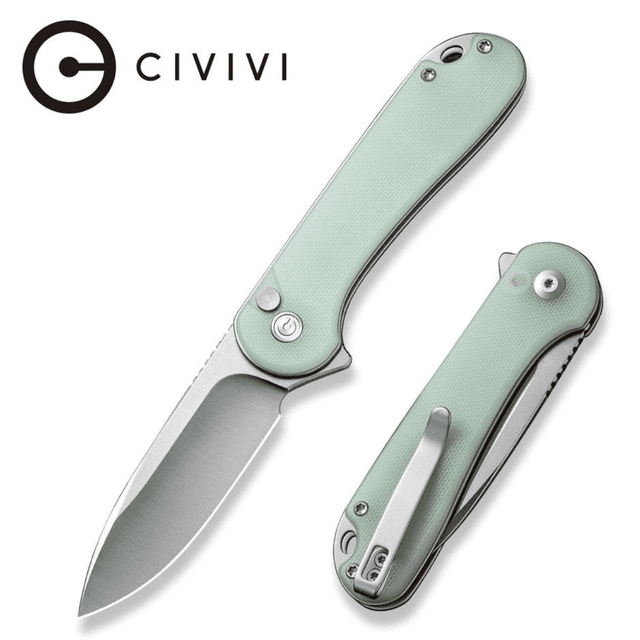 Civivi Knives Elementum II EDC Knife, 2.96" Folding Drop Point Plain Satin Nitro-V Steel Blade Natural G10 Handle - C18062P-2 Civivi Knives Elementum II EDC Knife, 2.96" Folding Drop Point Plain Satin Nitro-V Steel Blade Natural G10 Handle - C18062P-2
