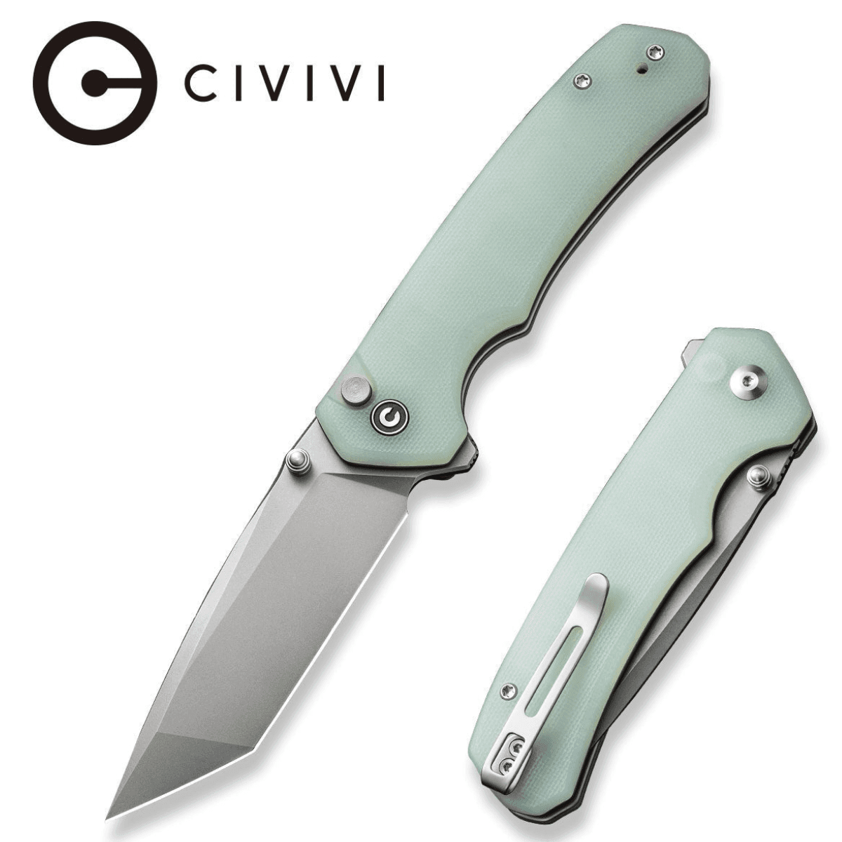 Civivi Knives Brazen Knife, 3.46" Folding Plain Stonewashed D2 Steel Blade Natural G10 Handle - C19059C-3 Civivi Knives Brazen Knife, 3.46" Folding Plain Stonewashed D2 Steel Blade Natural G10 Handle - C19059C-3