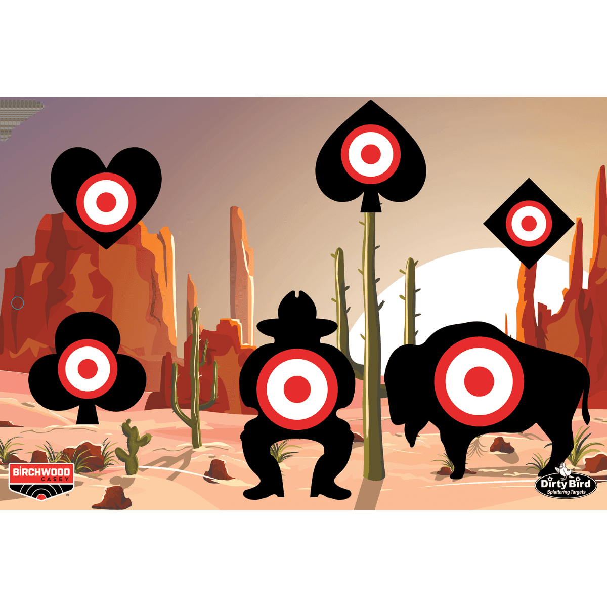 Birchwood Casey Dirty Bird Target, Aces High 12" x 18" 6 Pack - BC-35776 Birchwood Casey Dirty Bird Target, Aces High 12" x 18" 6 Pack - BC-35776