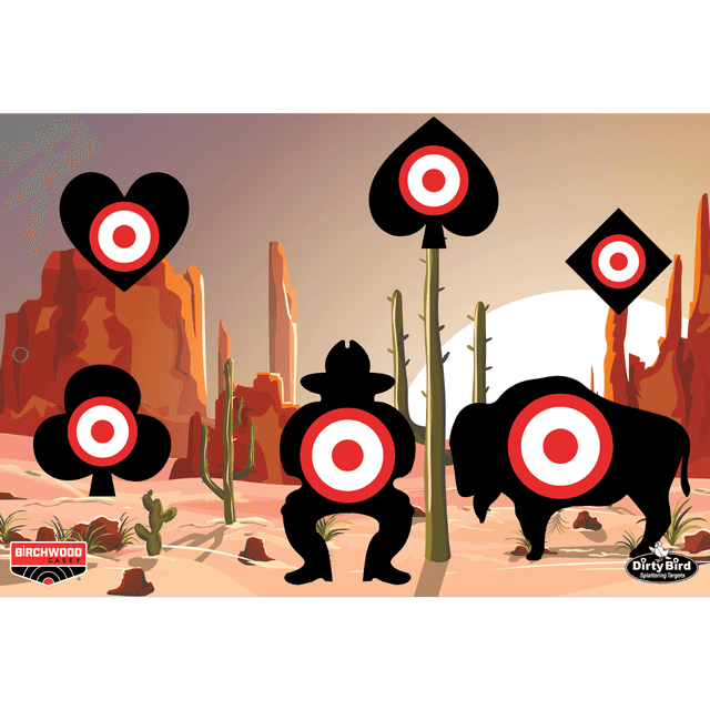 Birchwood Casey Dirty Bird Target, Aces High 12" x 18" 6 Pack - BC-35776 Birchwood Casey Dirty Bird Target, Aces High 12" x 18" 6 Pack - BC-35776