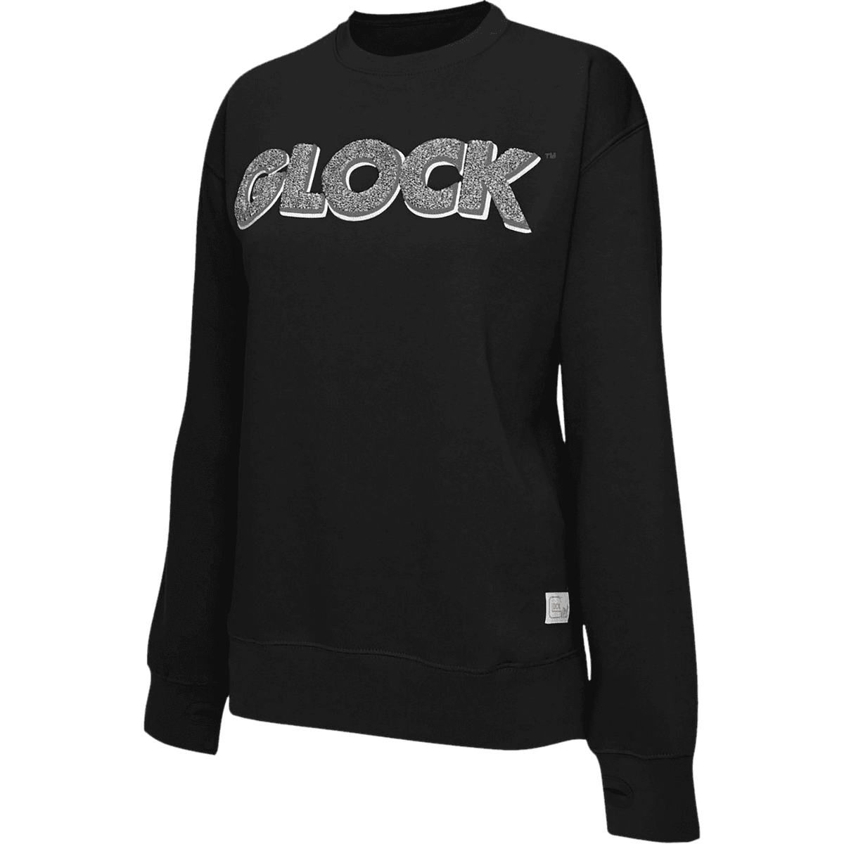 Glock Chenille Raglan Pullover Fleece, Crewneck Black Cotton/Polyester Long Sleeve Large - AP96257 Glock Chenille Raglan Pullover Fleece, Crewneck Black Cotton/Polyester Long Sleeve Large - AP96257