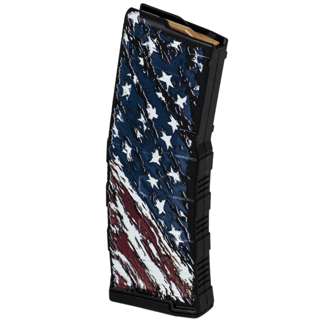 Amend2 MOD-3 Magazine, 30+1 American Flag Polymer 5.56 NATO Fits AR-15 - 556MOD3FLAG30 Amend2 MOD-3 Magazine, 30+1 American Flag Polymer 5.56 NATO Fits AR-15 - 556MOD3FLAG30