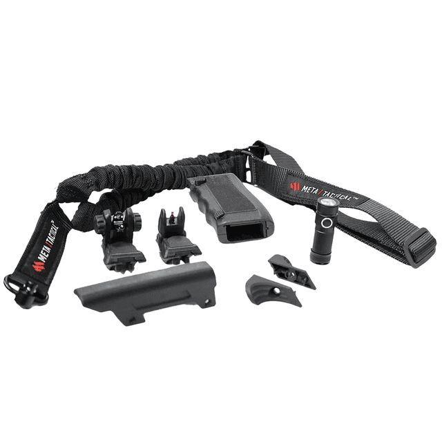 Meta Tactical Llc MX-1 Ultimate Upgrade Kit, Includes Forward Spare Magazine Grip M-LOK Thumb Rests Backup Sights Flashlight Sling and Cheek Rest - MTA-MX1-UUK Meta Tactical Llc MX-1 Ultimate Upgrade Kit, Includes Forward Spare Magazine Grip M-LOK Thumb Rests Backup Sights Flashlight Sling and Cheek Rest - MTA-MX1-UUK