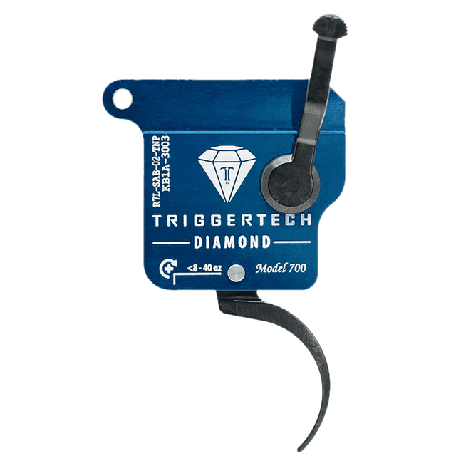 TriggerTech Diamond Trigger, Black Curved Left Hand Fits Remington 700 - R7LSAB02TNP TriggerTech Diamond Trigger, Black Curved Left Hand Fits Remington 700 - R7LSAB02TNP