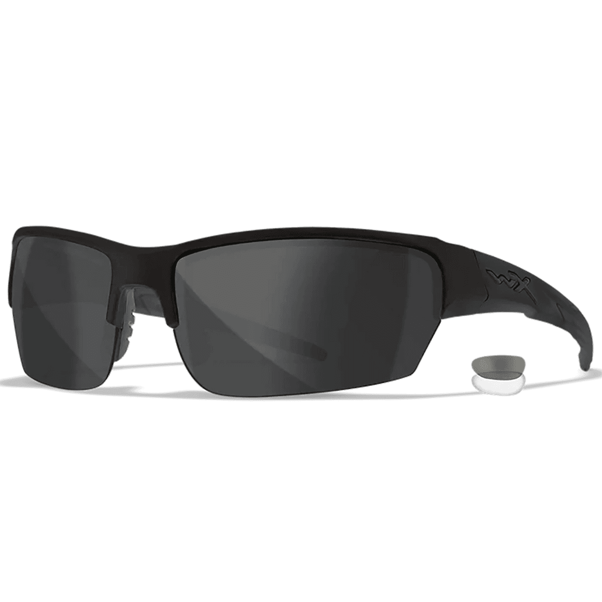 Wiley X SAINT Safety Glasses, Smoke Gray/Clear Lens Polycarbonate Matte Black Frame Small/Medium - CHSAI07 Wiley X SAINT Safety Glasses, Smoke Gray/Clear Lens Polycarbonate Matte Black Frame Small/Medium - CHSAI07