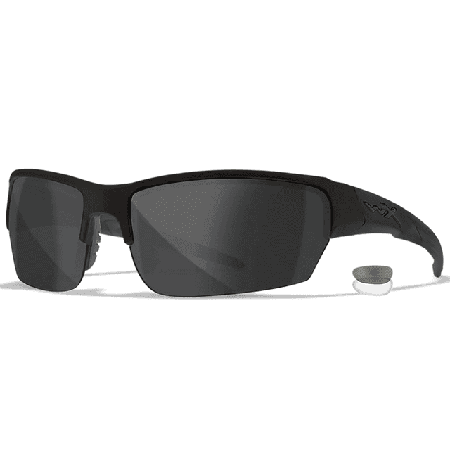 Wiley X SAINT Safety Glasses, Smoke Gray/Clear Lens Polycarbonate Matte Black Frame Small/Medium - CHSAI07 Wiley X SAINT Safety Glasses, Smoke Gray/Clear Lens Polycarbonate Matte Black Frame Small/Medium - CHSAI07