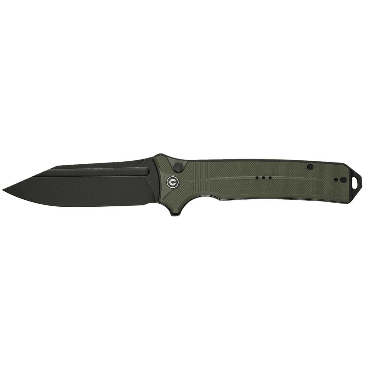 Civivi Knives Neurohaptic EDC Knife, 3.74" Folding Clip Point Plain Black Stonewashed Nitro-V Steel Blade OD Green Textured G10 Handle - C23080-3 Civivi Knives Neurohaptic EDC Knife, 3.74" Folding Clip Point Plain Black Stonewashed Nitro-V Steel Blade OD Green Textured G10 Handle - C23080-3