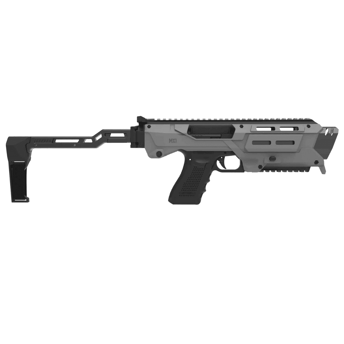 Meta Tactical Llc MX-1 Conversion Kit, 23" L Gray Aluminum Stock Fits Glock 3/4/5 - MX1-PS-GY Meta Tactical Llc MX-1 Conversion Kit, 23" L Gray Aluminum Stock Fits Glock 3/4/5 - MX1-PS-GY