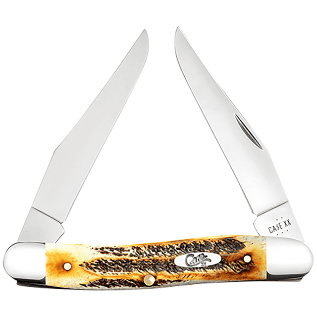 Case 6.5 Bonestag Muskrat Folding Knife, 2 2.88" Clip Point Blade Stag Antler Handle - 65346 Case 6.5 Bonestag Muskrat Folding Knife, 2 2.88" Clip Point Blade Stag Antler Handle - 65346