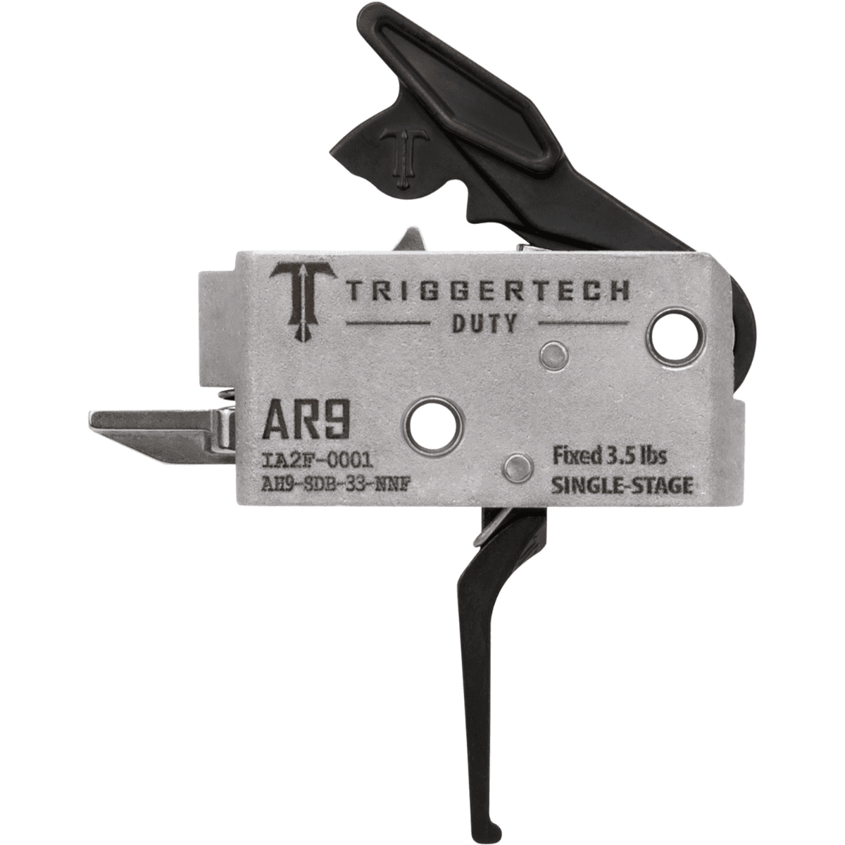 TriggerTech Duty Flat Trigger, Stainless Steel Single-Stage 3.50 lbs Draw Weight Fits AR-9 - AH9SDB33NNF TriggerTech Duty Flat Trigger, Stainless Steel Single-Stage 3.50 lbs Draw Weight Fits AR-9 - AH9SDB33NNF