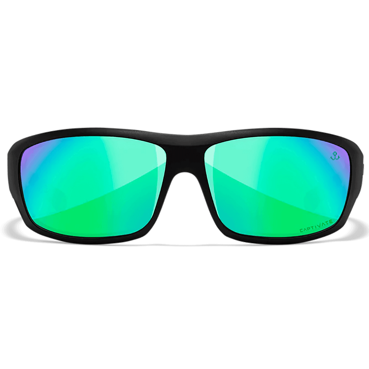 Wiley X Omega Sunglasses, Green Mirror Lens Polycarbonate Matte Black Frame Medium/Large - ACOME22 Wiley X Omega Sunglasses, Green Mirror Lens Polycarbonate Matte Black Frame Medium/Large - ACOME22