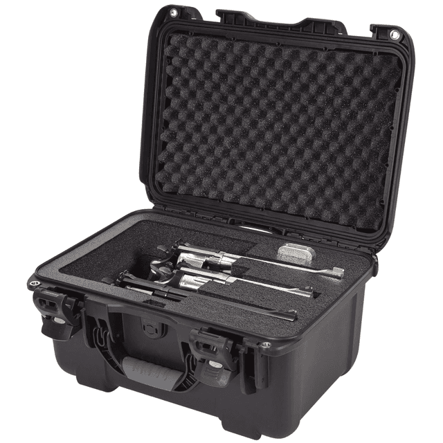 Nanuk 918 3 Up Revolver Case, Black Polymer w/ Foam Padding & Latches 14.90" L x 9.80" W x 8.60" H Interior Dimensions Dustproof / Impact Resistant / Shockproof / Waterproof - 918REV01 Nanuk 918 3 Up Revolver Case, Black Polymer w/ Foam Padding & Latches 14.90" L x 9.80" W x 8.60" H Interior Dimensions Dustproof / Impact Resistant / Shockproof / Waterproof - 918REV01