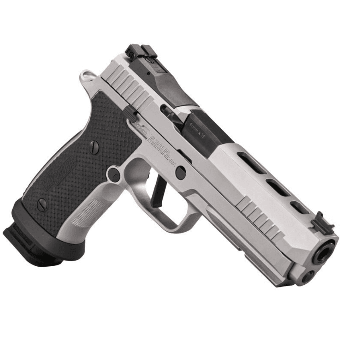 Sig Sauer P320 XFive STAS Pistol, 5" Black Carbon Steel Barrel Bead Blasted Optic Ready/Serrated Stainless Steel Slide Stainless Steel Frame w/Picatinny Rail Black LOK G10 Grip Full Size Frame 10+1rd 9mm Luger - 320SXG59STAS10 Sig Sauer P320 XFive STAS Pistol, 5" Black Carbon Steel Barrel Bead Blasted Optic Ready/Serrated Stainless Steel Slide Stainless Steel Frame w/Picatinny Rail Black LOK G10 Grip Full Size Frame 10+1rd 9mm Luger - 320SXG59STAS10