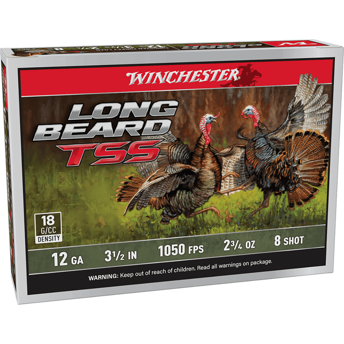Winchester Ammo Long Beard TSS Shotgun Shotshells, 3.50" 2 3/4oz Tungsten 8Shot 5 Per Box/10 Case 12 Gauge - LBTSS12L8 Winchester Ammo Long Beard TSS Shotgun Shotshells, 3.50" 2 3/4oz Tungsten 8Shot 5 Per Box/10 Case 12 Gauge - LBTSS12L8