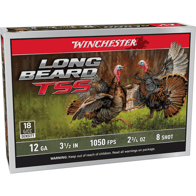 Winchester Ammo Long Beard TSS Shotgun Shotshells, 3.50" 2 3/4oz Tungsten 8Shot 5 Per Box/10 Case 12 Gauge - LBTSS12L8 Winchester Ammo Long Beard TSS Shotgun Shotshells, 3.50" 2 3/4oz Tungsten 8Shot 5 Per Box/10 Case 12 Gauge - LBTSS12L8